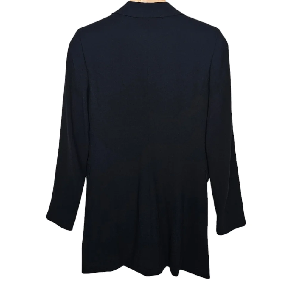 Aritzia Babaton Amell Blazer Black Double Breasted Long Lined Size 0 - Picture 3 of 9